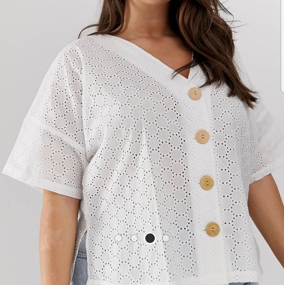 Asos Design Curve Button Through Top - image 1